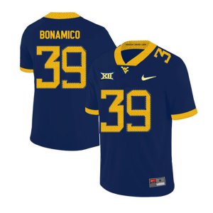 Men's West Virginia Mountaineers NCAA #39 Dante Bonamico Navy Authentic Nike 2019 Stitched College Football Jersey FH15I68JK